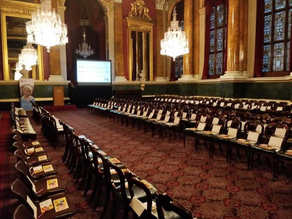 Mencap charity fashion show event at Goldsmiths' Hall, London