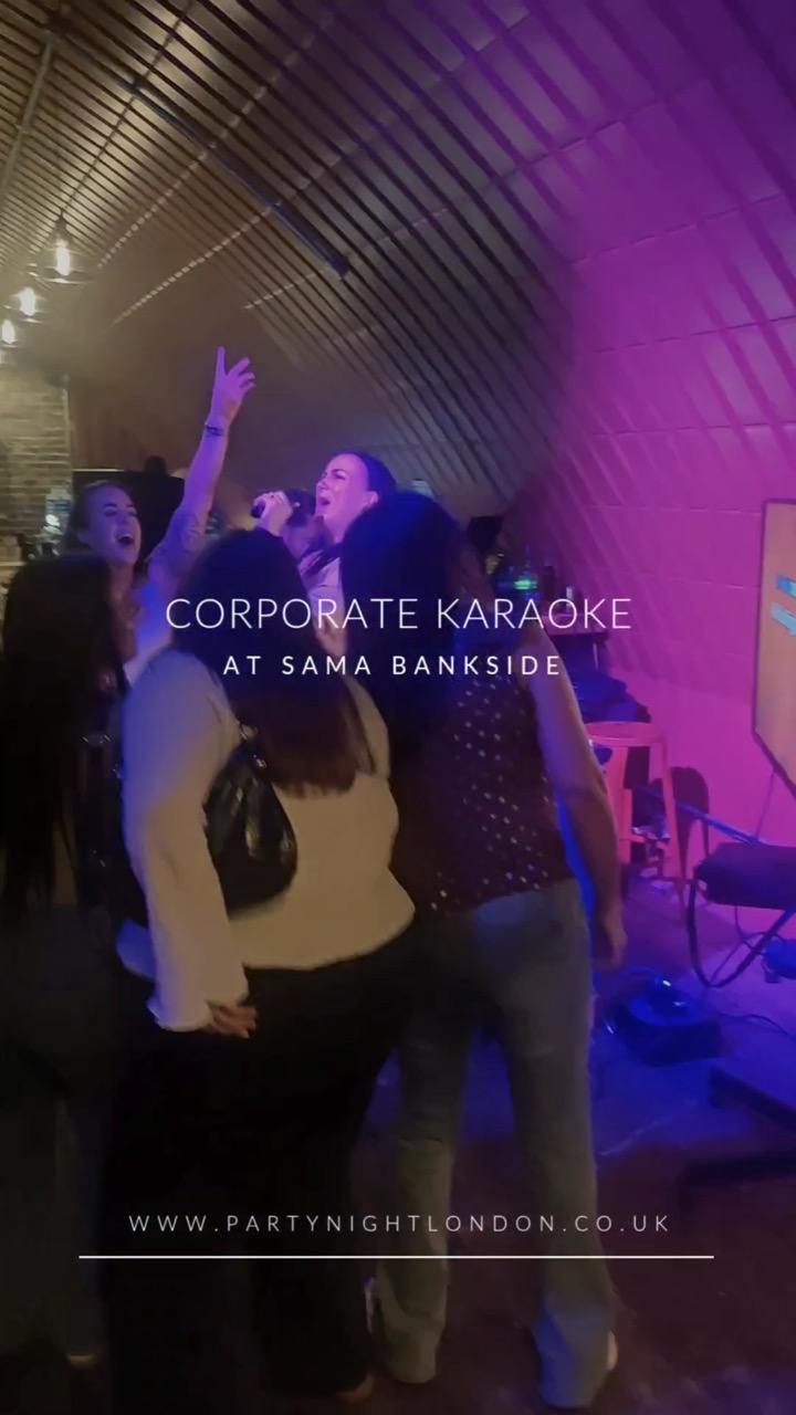 Karaoke DJ hire party with guests singing in London