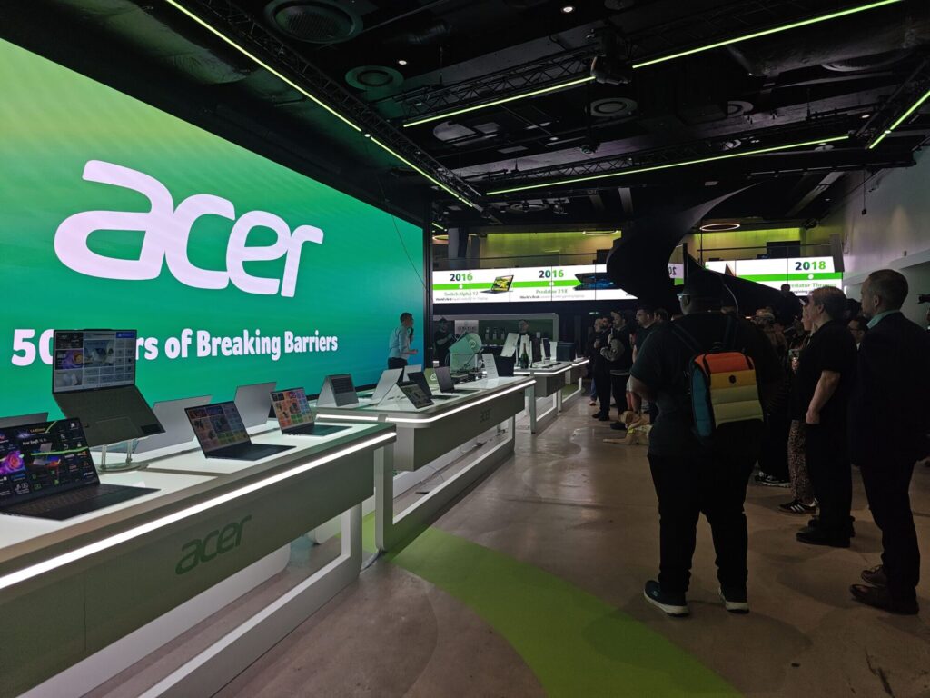 Acer 50th anniversary corporate celebration event with DJ hire near Piccadilly Lights, London